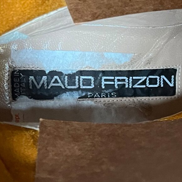 MAUD FRIZON VINTAGE GOLD & CREAM LEATHER DEMI BOOT - Picture 16 of 16